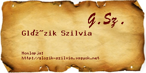 Glózik Szilvia névjegykártya