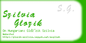 szilvia glozik business card